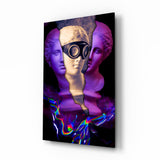Modern Sculpture Glass Wall Art - 72x46 cm