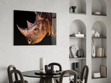 Rhino Glass Wall Art.