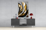 Golden Wings Glass Wall Art.