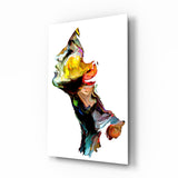 Abstract Portrait Glass Wall Art.