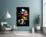 Abstract Portrait Glass Wall Art.