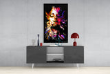 Abstract Portrait Glass Wall Art.