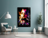 Abstract Portrait Glass Wall Art.