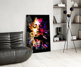 Abstract Portrait Glass Wall Art.