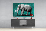 Elephant Glass Wall Art.