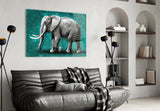 Elephant Glass Wall Art.