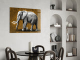 Elephant Glass Wall Art.