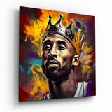 Basketball Court Legend Glass Wall Art  || Designers Collection - 40x40 cm