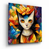 Tableau en verre « Amigucat » || Collection Designer - 40x40 cm