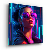 Junges Mädchen Glasbild - 40x40 cm