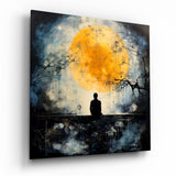 Tableau en verre Nuit et clair de lune - 40x40 cm
