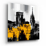 Gray City With Light Glass Wall Art - 40x40 cm