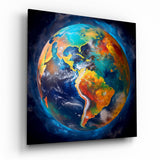 Erde Glasbild || Designer-Kollektion - 40x40 cm