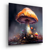 Fungo, quadro in vetro || Collezione Designer - 40x40 cm
