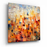 Maisons, tableau en verre || Collection Designer - 40x40 cm