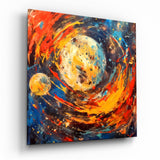 Space Splash Glass Wall Art|| Designer's Collection - 40x40 cm