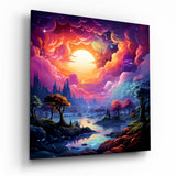 Traumland Glasbild || Designer-Kollektion - 40x40 cm