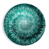 Emerald Helix Glass Wall Art - 60x60 cm