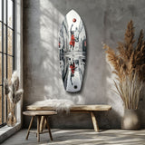 Street Basketball Glass Wall Art