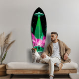 Alien Invade Glass Wall Art