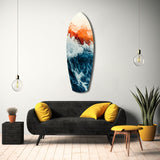 Colors of the Sunset in the Ocean Glass Wall Art