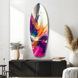 Abstract Paint Brushes Glass Wall Art