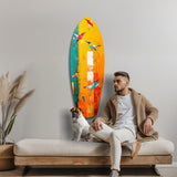 Birds in Colors Glass Wall Art