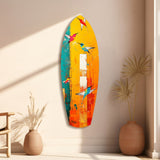 Birds in Colors Glass Wall Art