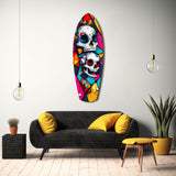 Vintage Skulls Glass Wall Art