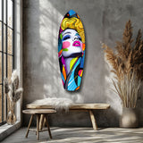 Vintage Woman Glass Wall Art
