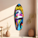 Vintage Woman Glass Wall Art