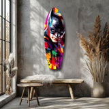 Shadowed Vigilante Glass Wall Art