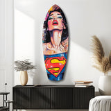 Supergirl Glass Wall Art