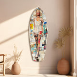 Marilyn in Vintage Swim Suit Glass Wall Art