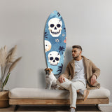 Surf Skull California Dreams Glass Wall Art