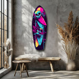 Addicted to Surfing Glass Wall Art