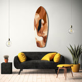 Listening the Waves Glass Wall Art