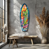 Surfer Caretta Glass Wall Art