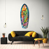 Surfer Caretta Glass Wall Art