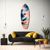 Wavy Ocean Glass Wall Art