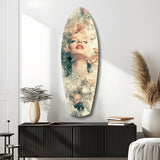 Floral Madonna Glass Wall Art