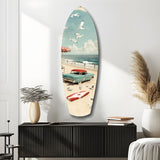 Timeless by the Sea V2 Glass Wall Art
