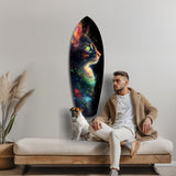 Celestial Cat Glass Wall Art