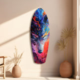 Alone Wolf V1 Glass Wall Art