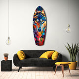 Alone Wolf V2 Glass Wall Art