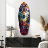 Alone Wolf V3 Glass Wall Art