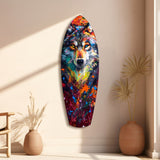 Alone Wolf V3 Glass Wall Art