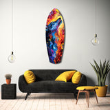 Alone Wolf V4 Glass Wall Art