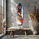 Sneakers Jump Glass Wall Art