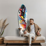Sneakers Jump Glass Wall Art